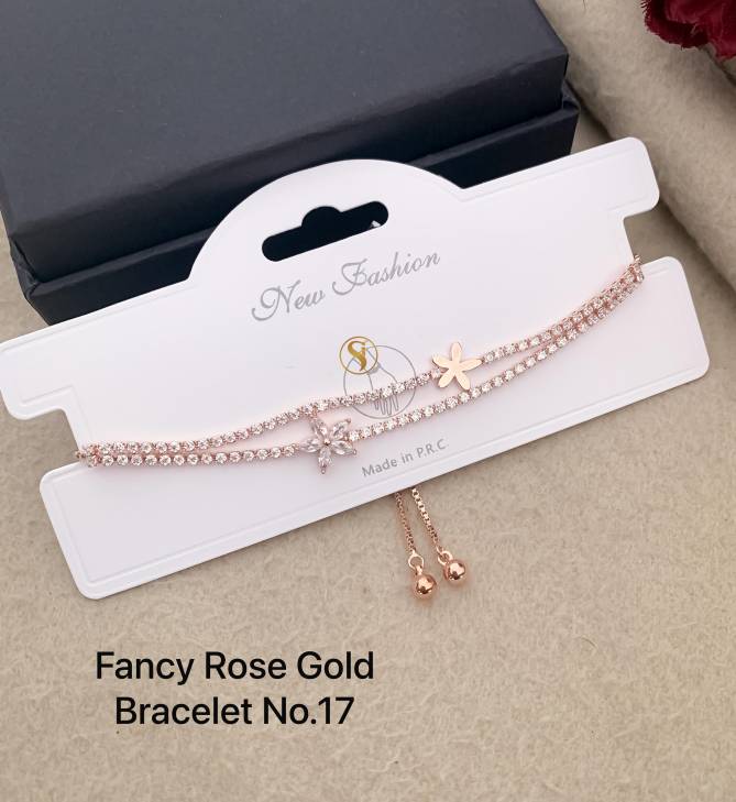 14 Designer Rose Gold Bracelets Wholesale Shop In Surat
